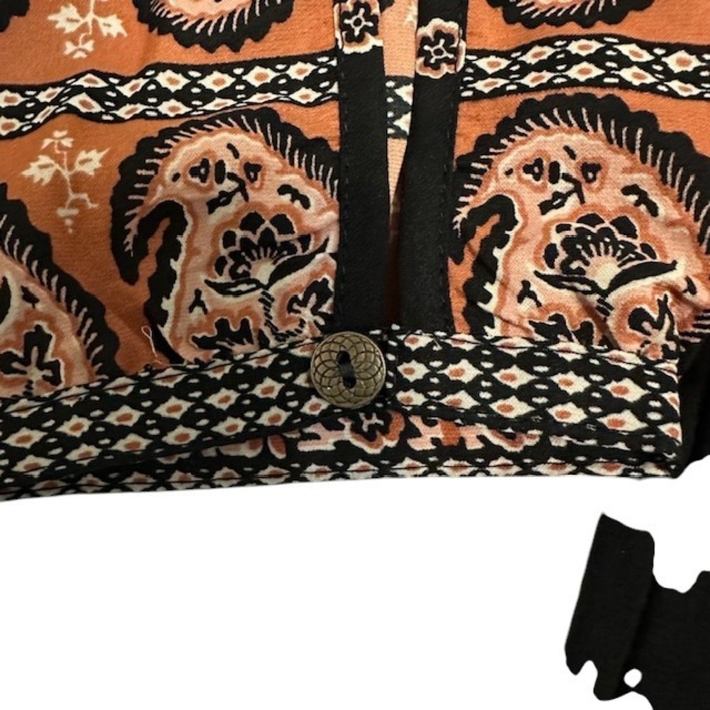 Abercrombie & Fitch Women's Paisley Long Sleeved Keyhole Dress Size Med - Picture 13 of 16
